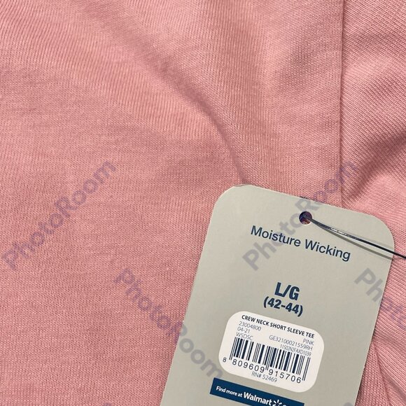 Men's Crew Neck Short Sleeve Tee, George L/G (42-44), Pink, NWT - Picture 7 of 7